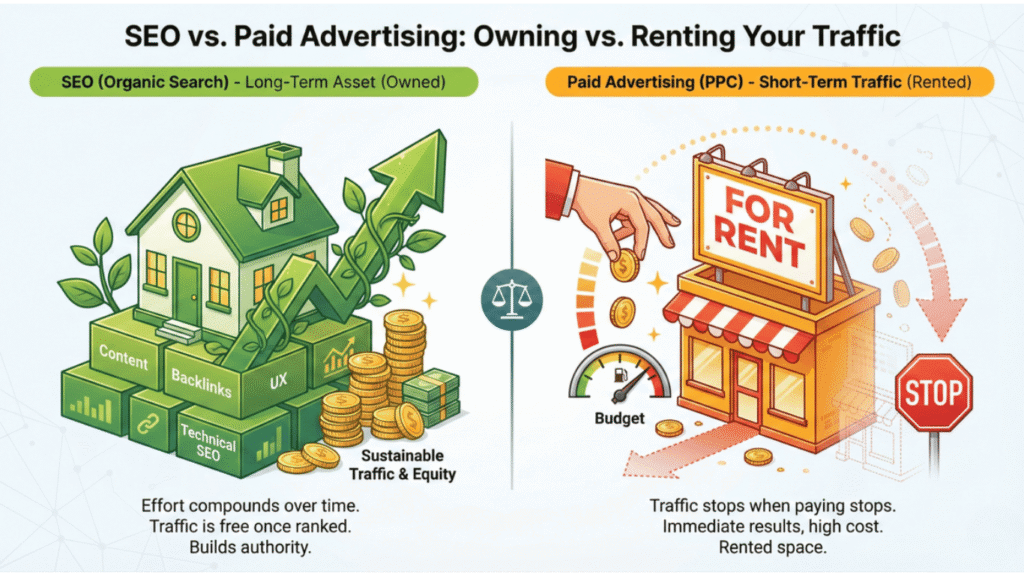 seo vs paid ads